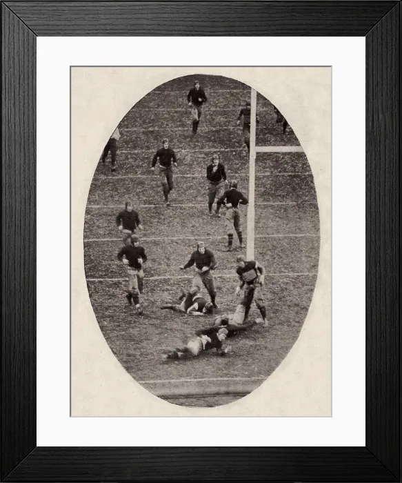Framed Print : Football, The Navy scores a touchdown in the Army vs. Navy game at the Polo Grounds, New York City, Dec. 1916