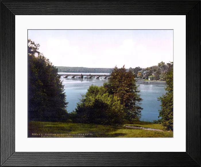 Framed Print : Germany, Gleinicker Bridge, from Babelsberg, Potsdam, Berlin, photochrom, circa 1900 Framed Print : Germany, Gleinicker Bridge, from Babelsberg, Potsdam, Berlin, photochrom, circa 1900