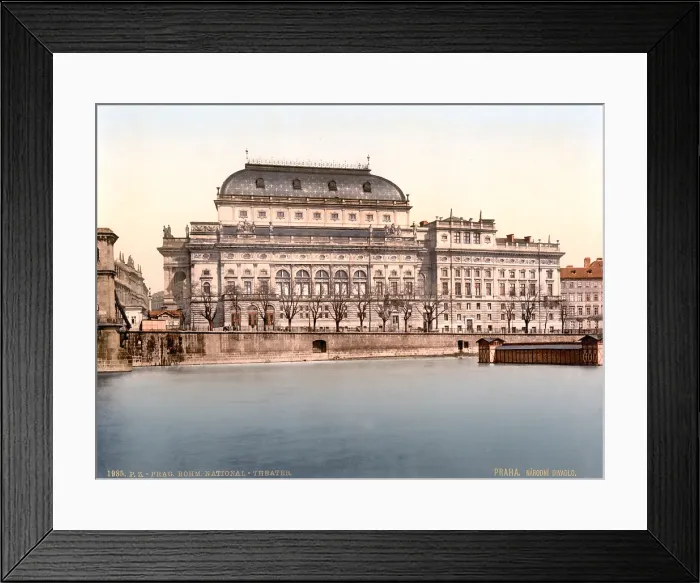 Framed Print : Prague, National Theatre, Bohemia, Austro-Hungary, photochrom, circa 1900