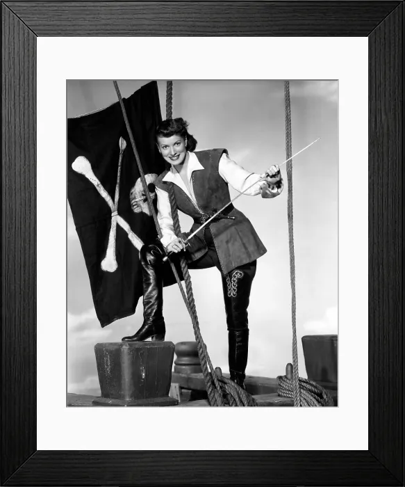 Framed Print : AGAINST ALL FLAGS, Maureen O'Hara, 1952 Framed Print : AGAINST ALL FLAGS, Maureen O'Hara, 1952