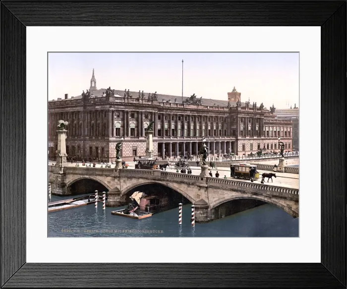 Framed Print : Germany, Frederick's Bridge and the Bourse, Berlin, photochrom, circa 1900 Framed Print : Germany, Frederick's Bridge and the Bourse, Berlin, photochrom, circa 1900