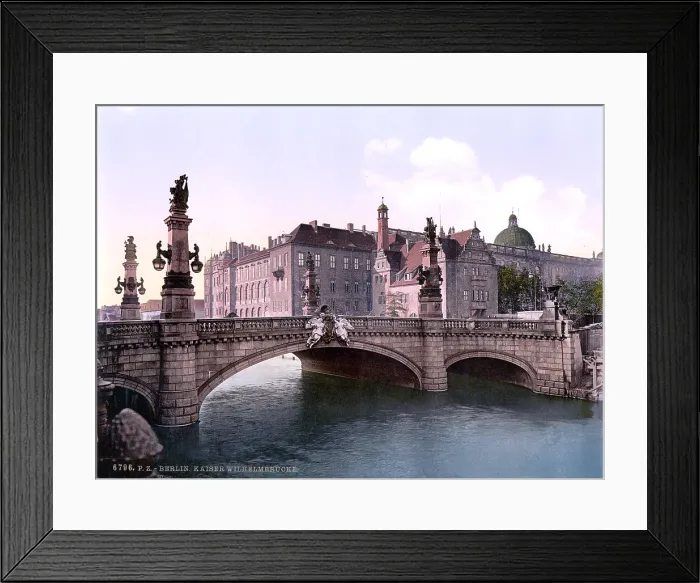 Framed Print : Germany, Emperor William's Bridge, Berlin, photochrom, circa 1900 Framed Print : Germany, Emperor William's Bridge, Berlin, photochrom, circa 1900