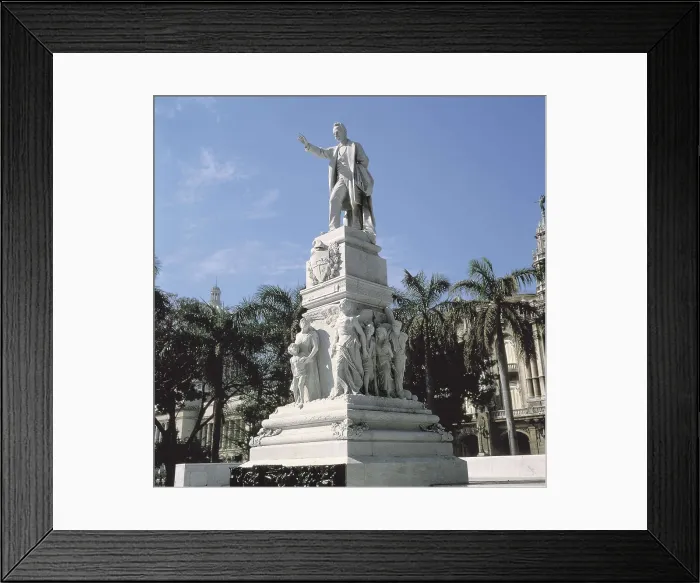 Framed Print : MARTI, Jos (1853-1895). Monument to the independece hero Jose Marti. Sculpture. SPAIN. Zaragoza. Academia General Militar (General Military Academy)