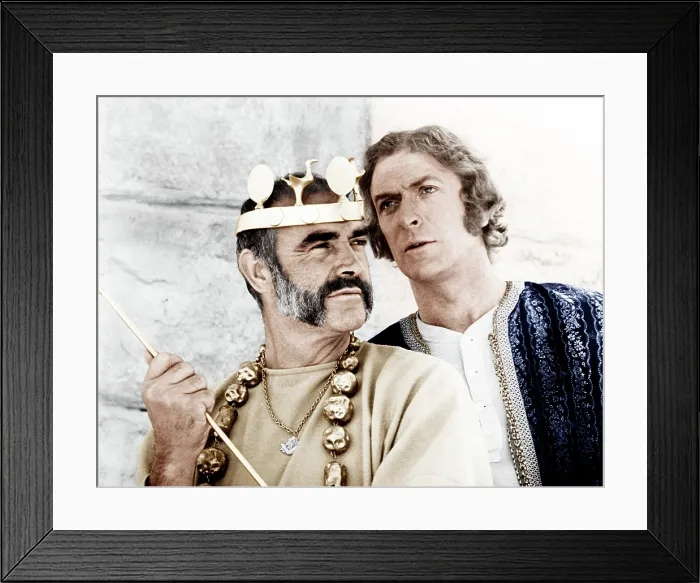 Framed Print : THE MAN WHO WOULD BE KING, from left: Sean Connery, Michael Caine, 1975
