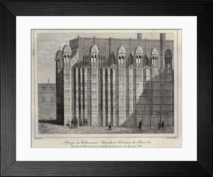 Framed Print : Westminster Abbey. Chapel of the tomb of Henry VII. Engraving. AISA / Everett Collection**US SALES ONLY**