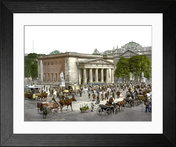 Framed Print : Germany, The New Guard and street scene, Berlin, photochrom, circa early 1900s Framed Print : Germany, The New Guard and street scene, Berlin, photochrom, circa early 1900s