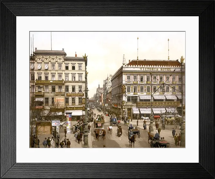 Framed Print : Germany, The Victoria Hotel, Unter den Linden, Berlin, photochrom, circa early 1900s