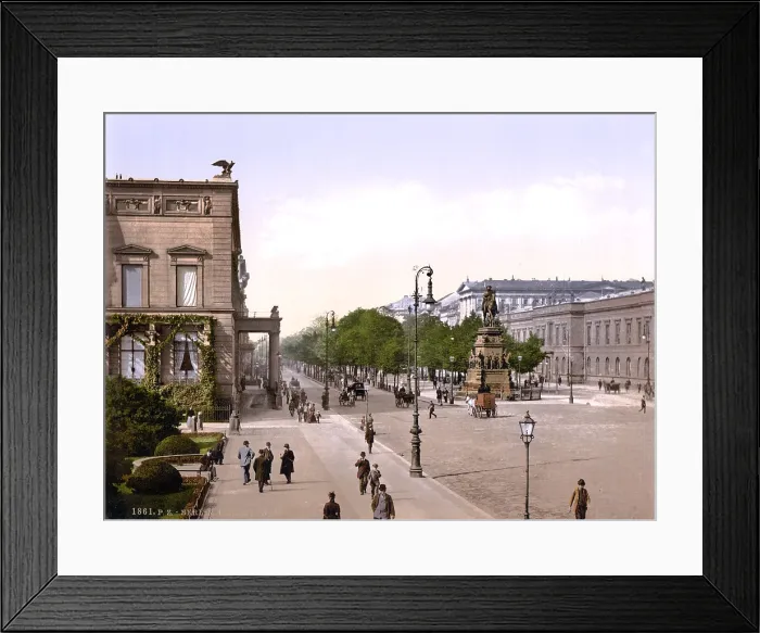 Framed Print : Germany, Unter den Linden, Berlin, photochrom, circa early 1900s Framed Print : Germany, Unter den Linden, Berlin, photochrom, circa early 1900s