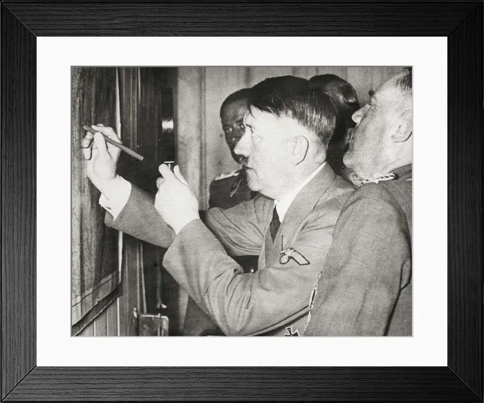 Framed Print : HITLER, Adolf (1889-1945). Hitler with the General Staff planing movements of the troops. AISA / Everett Collection**US SALES ONLY**