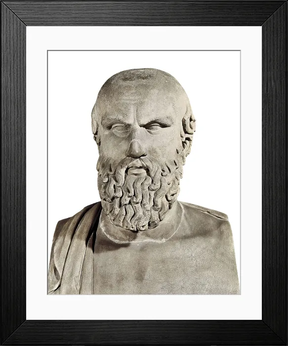 Framed Print : AESCHYLUS (525-455 BC). Greek art. Sculpture on marble. ITALY. Rome. Capitoline Museums. AISA / Everett Collection**US SALES ONLY**