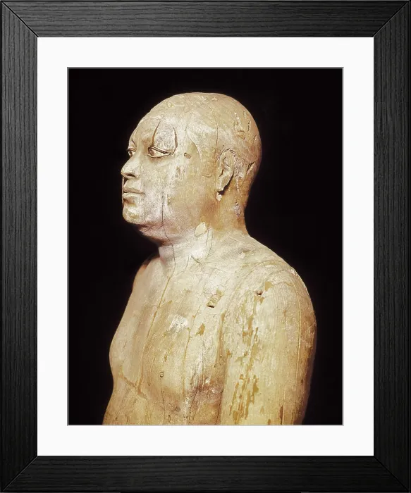 Framed Print : Ka-aper lcalled 'Sheikh El-Beled'. ca. 2465 BC. Work also known as 'The Headman of the Village', though his real activity was priest assistant. Sycamore wood