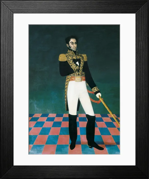 Framed Print : GIL DE CASTRO, Jos (1785-1841). Portrait of Simon Bolivar. s.XIX. BOLIVIA. Sucre. House of Liberty. Portrait from life made in Lima. Oil on canvas Framed Print : GIL DE CASTRO, Jos (1785-1841). Portrait of Simon Bolivar. s.XIX. BOLIVIA. Sucre. House of Liberty. Portrait from life made in Lima. Oil on canvas