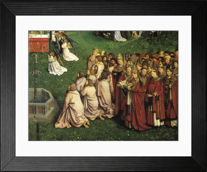 Framed Print : EYCK, Jan van (1390-1441); EYCK, Hubert van (1370-1426). The Ghent Altarpiece or Adoration of the Mystic Lamb. 1425-1432. BELGIUM. Ghent. Saint Bavo Cathedral Framed Print : EYCK, Jan van (1390-1441); EYCK, Hubert van (1370-1426). The Ghent Altarpiece or Adoration of the Mystic Lamb. 1425-1432. BELGIUM. Ghent. Saint Bavo Cathedral
