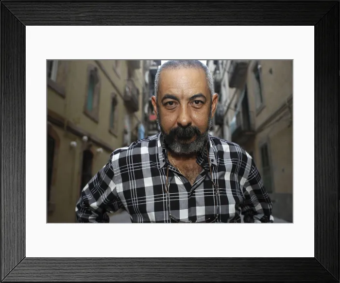 Framed Print : PADURA FUENTESLeonardo (1955). Writer. 2005. Oscar Elias / AISA / Everett Collection (184410)**US SALES ONLY**