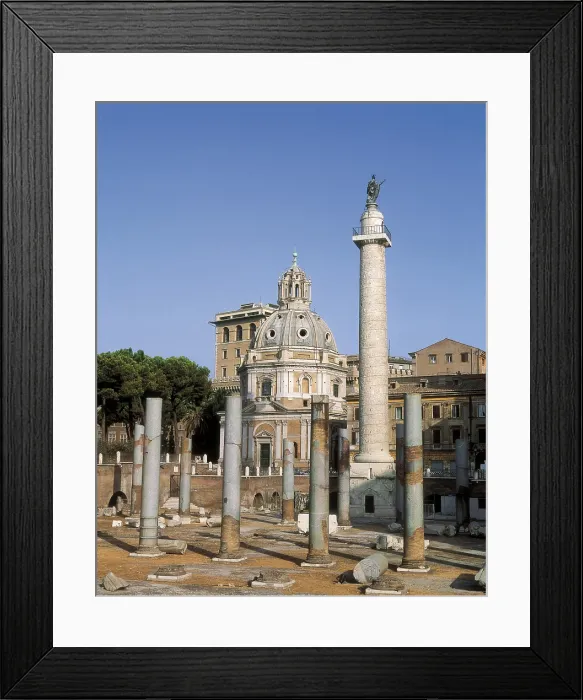 Framed Print : ITALY. LAZIO. Rome. Forum of Trajan. Forum of Trajan and Trajan's Column. AISA / Everett Collection**US SALES ONLY**