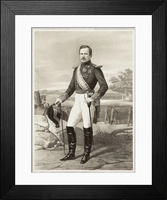 Framed Print : Spain. Carlist Wars. Rafael Echage. Litography. SPAIN. Madrid. National Library. AISA / Everett Collection**US SALES ONLY**