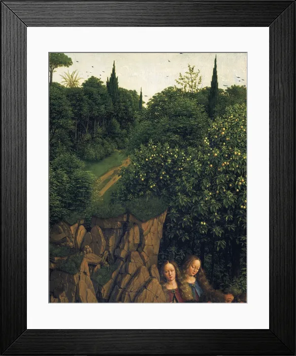 Framed Print : EYCK, Jan van (1390-1441); EYCK, Hubert van (1370-1426). The Ghent Altarpiece or Adoration of the Mystic Lamb. 1425-1432. BELGIUM. Ghent. Saint Bavo Cathedral