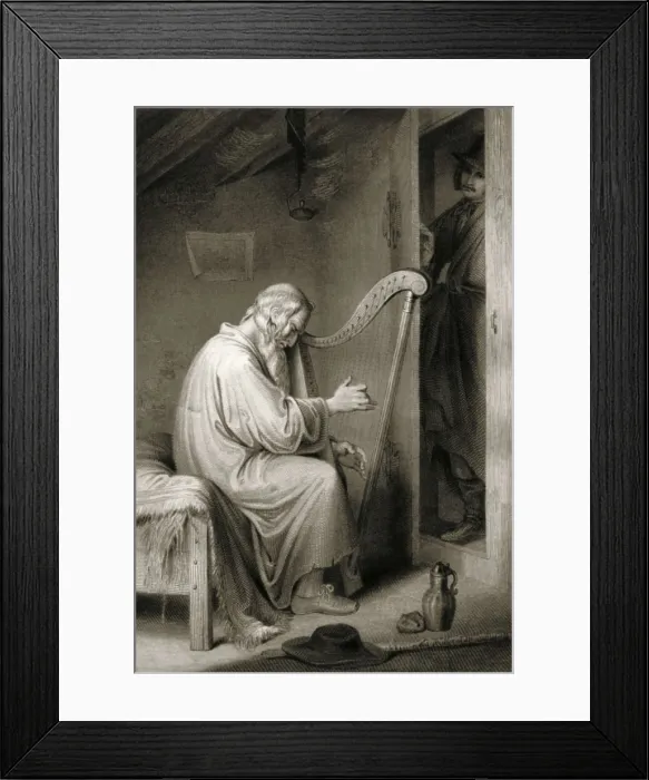Framed Print : GOETHE, Johann Wolfgang von (1749-1832). 'Wilhelm Meister's Apprenticeship' (Wilhelm Meisters Lehrjahre). Illustration of the work. Etching