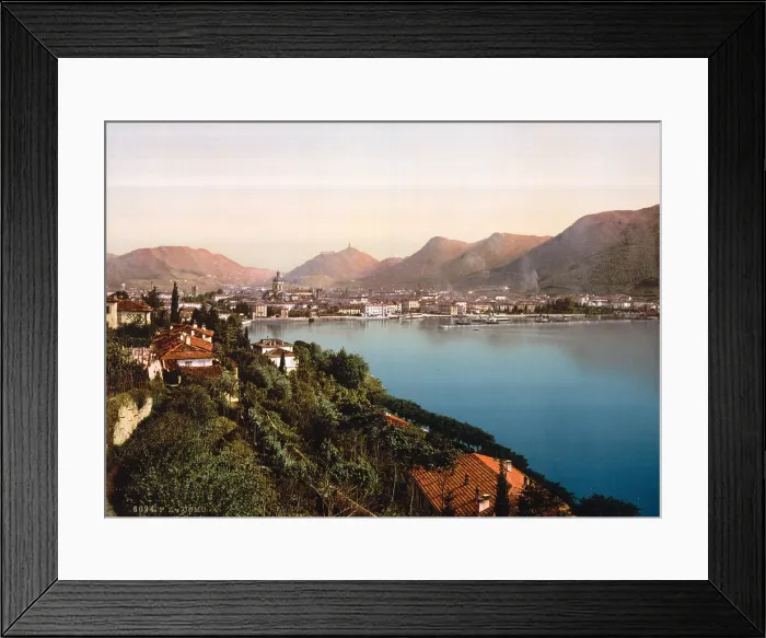 Framed Print : Italy, Lake Como, (Lago Di Como), photochrom, circa early 1900s Framed Print : Italy, Lake Como, (Lago Di Como), photochrom, circa early 1900s