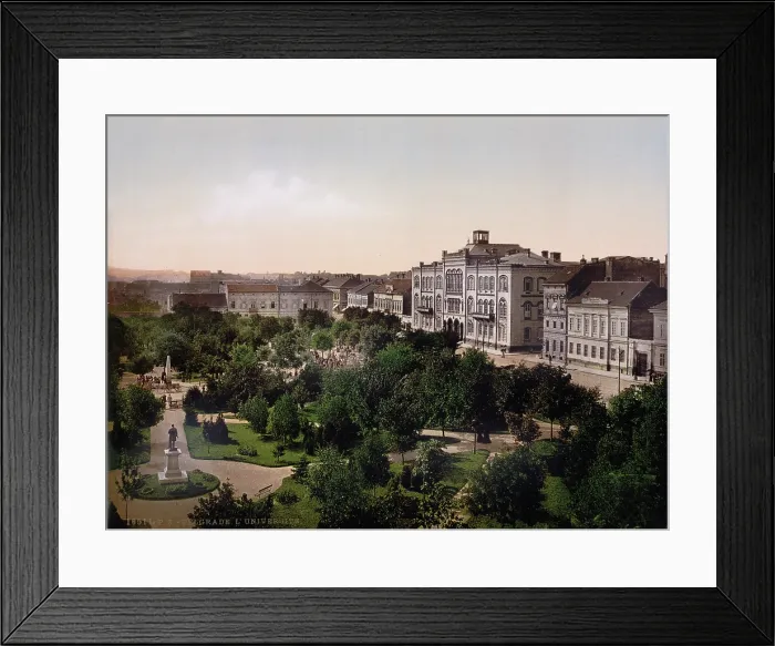 Framed Print : Serbia, University, Belgrade, photochrom, circa early 1900s