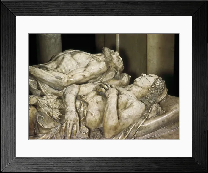 Framed Print : PILON, Germain (1537-1590). Tomb of Catherine de Medici and Henri II. 1562-1573. FRANCE. Saint-Denis. Basilica of Saint Denis. Detail. Renaissance art. Sculpture on marble Framed Print : PILON, Germain (1537-1590). Tomb of Catherine de Medici and Henri II. 1562-1573. FRANCE. Saint-Denis. Basilica of Saint Denis. Detail. Renaissance art. Sculpture on marble