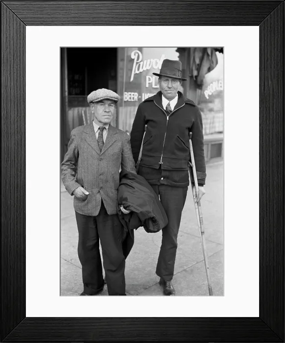 Framed Print : Nebraska, Tommy Murphy, and Ed Kay, traveling companions, photograph by John Vachon, Omaha, November, 1938 Framed Print : Nebraska, Tommy Murphy, and Ed Kay, traveling companions, photograph by John Vachon, Omaha, November, 1938