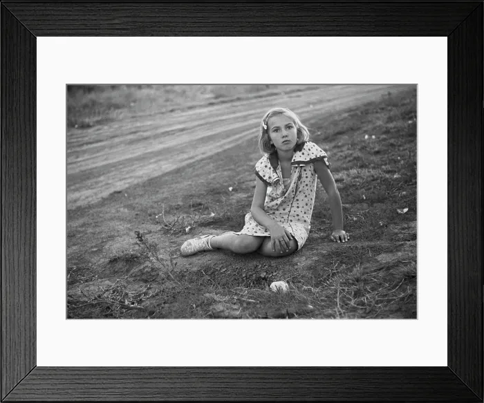 Framed Print : Nebraska, farm girl, photograph by John Vachon, Seward County, October, 1938 Framed Print : Nebraska, farm girl, photograph by John Vachon, Seward County, October, 1938