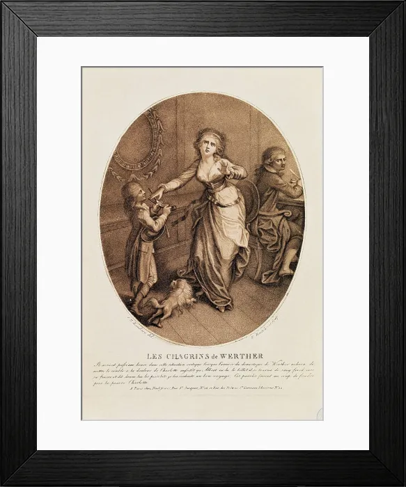 Framed Print : GOETHE, Johann Wolfgang von (1749-1832). 'The Sorrows of Young Werther' (Die Leiden des jungen Werthers)