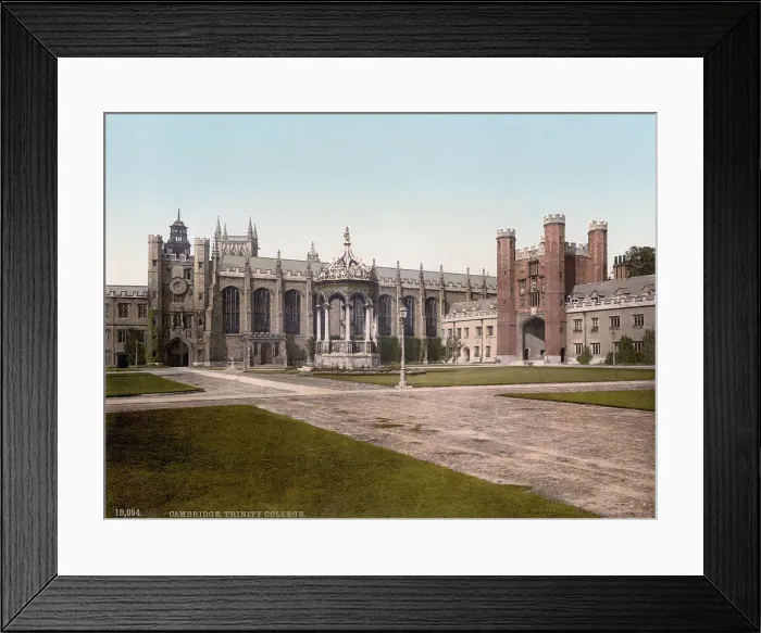 Framed Print : England, Trinity College, Cambridge, photochrom, circa early 1900s