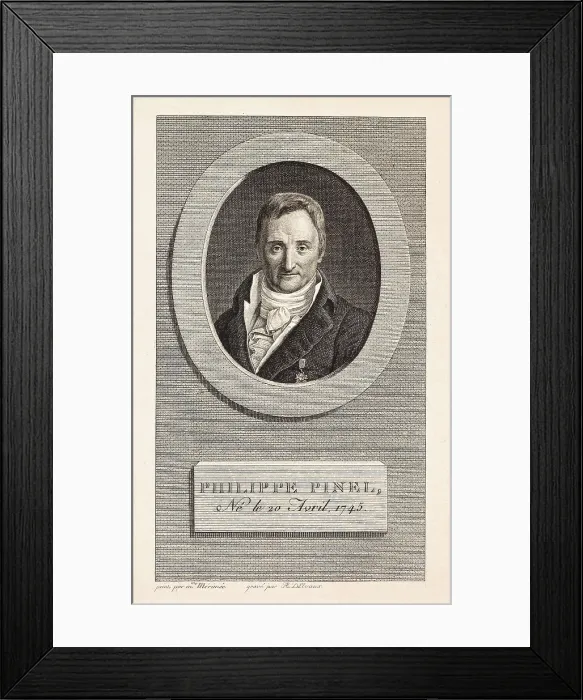 Framed Print : PINEL, Philippe (1745-1826). Engraving. FRANCE. Paris. Muse Carnavalet (Carnavalet Museum). AISA / Everett Collection**US SALES ONLY**