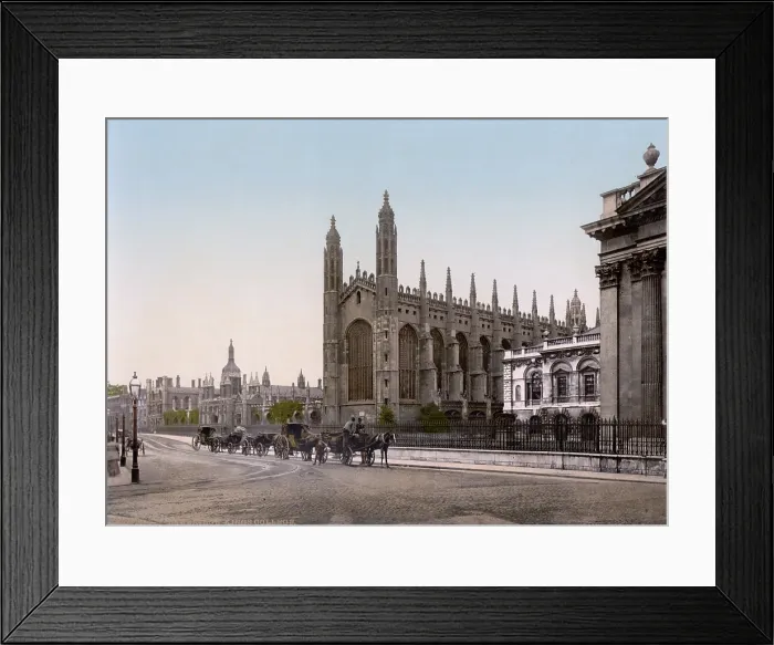 Framed Print : England, King's College, Cambridge, photochrom, circa early 1900s