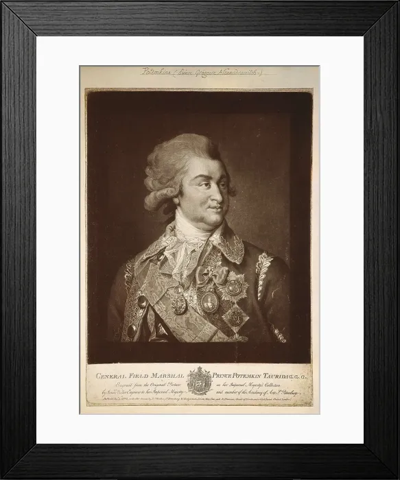 Framed Print : Potemkin, Grigory Aleksandrovich, Prince Tavrichesky, Imperial Prince (1739-1791). Engraving. FRANCE. Paris. National Library. AISA / Everett Collection**US SALES ONLY**