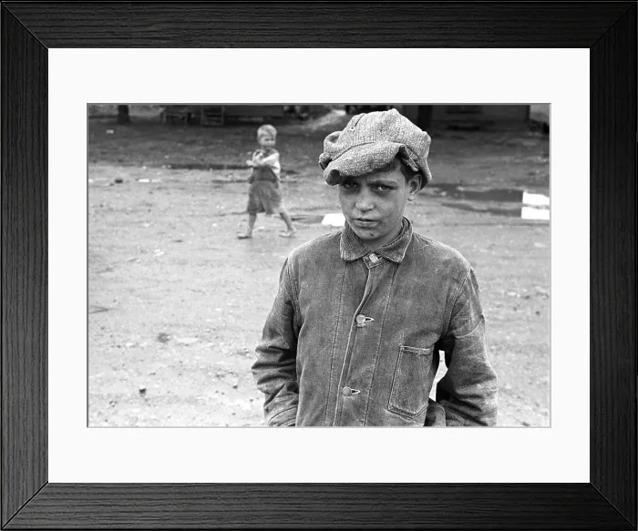 Framed Print : Dwellers in Circleville's Hooverville, photograph by Ben Shahn, Ohio, 1938