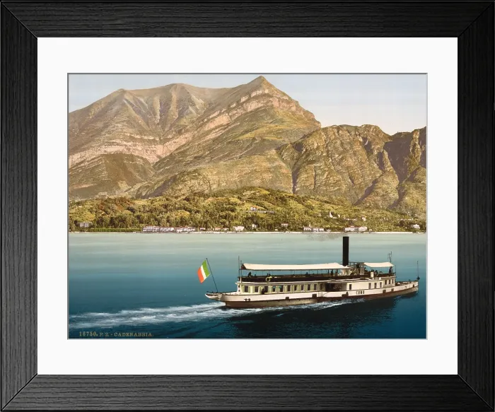 Framed Print : Italy, Lake Como, (Lago Di Como), Cadenabbia, photochrom, circa early 1900s