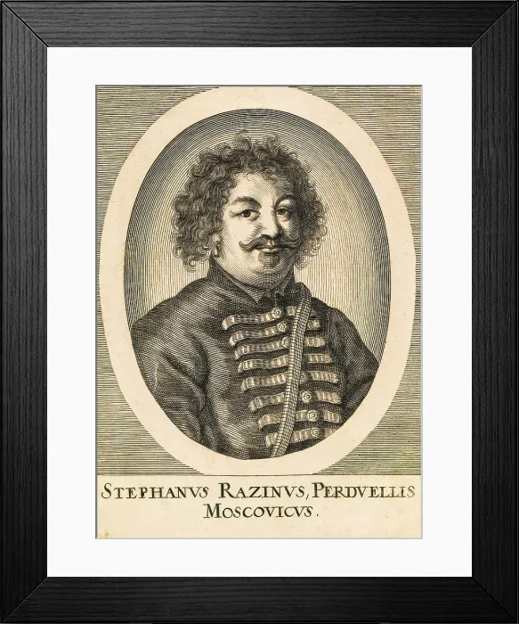 Framed Print : RAZIN, Stenka (1630-1671). Xylography. FRANCE. Paris. National Library. AISA / Everett Collection**US SALES ONLY**
