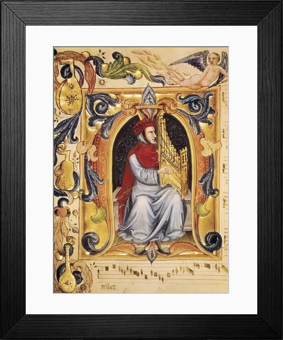 Framed Print : Squarcialupi Codex. 1410-1415. Renaissance art. Miniature Painting. ITALY. Florence. Biblioteca Medicea Laurenziana (Laurentian Library). AISA / Everett Collection**US SALES ONLY**