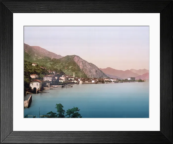 Framed Print : Italy, Lake Como, (Lago Di Como), Menaggio, photochrom, circa early 1900s