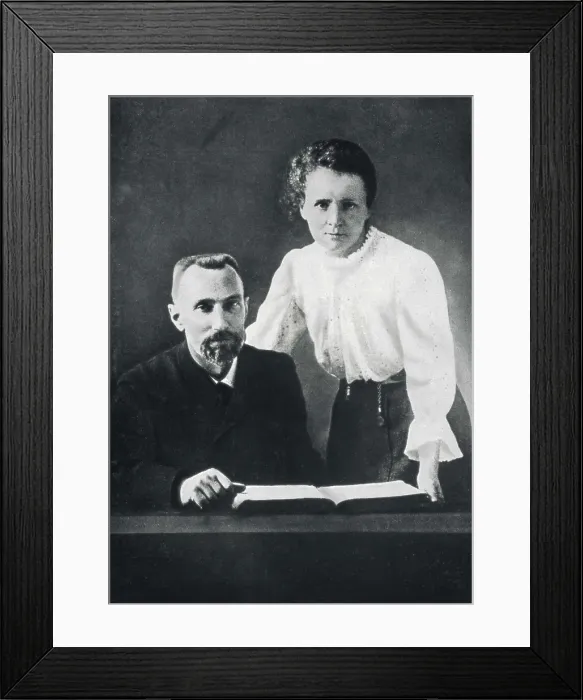 Framed Print : CURIE, Marie (1867-1934); CURIE, Pierre (1859-1906). Portrait of Mr. and Mrs. Curie. AISA / Everett Collection**US SALES ONLY**