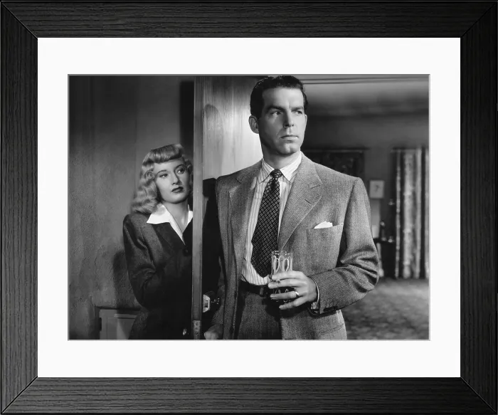 Framed Print : DOUBLE INDEMNITY, from left: Barbara Stanwyck, Fred MacMurray, 1944
