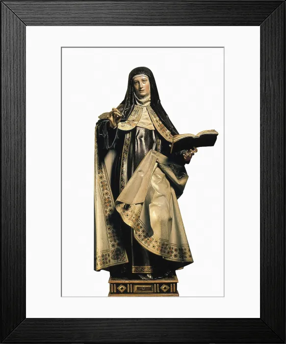 Framed Print : FERNANDEZ, Gregorio (1576-1636). Saint Teresa of Avila. 1625. Polychromatic carving. Baroque art. Sculpture on wood. SPAIN. Valladolid. National Museum of Sculpture