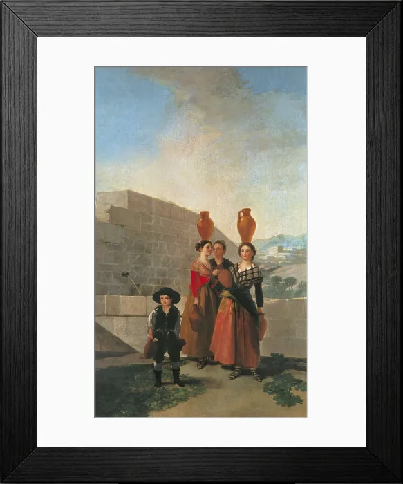 Framed Print : GOYA Y LUCIENTES, Francisco de (1746-1828). The Women Water Carriers. 1791 - 1792. Three women water carriers. Painted for the Royal Studio at El Escorial