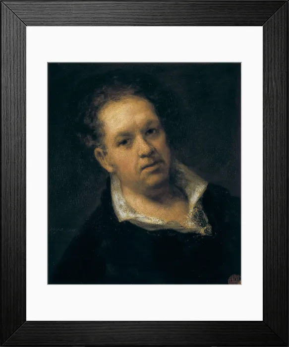 Framed Print : GOYA Y LUCIENTES, Francisco de (1746-1828). Self-Portrait. 1815. The Museo del Prado preserves a very similar self-portrait. Oil on canvas. SPAIN. Madrid. St