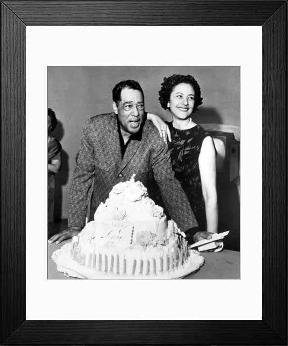 Framed Print : Beatrice Ellis (Evie) with Duke Ellington on his 65th birthday, April 29, 1964. Courtesy: CSU Archives / Everett Collection Framed Print : Beatrice Ellis (Evie) with Duke Ellington on his 65th birthday, April 29, 1964. Courtesy: CSU Archives / Everett Collection