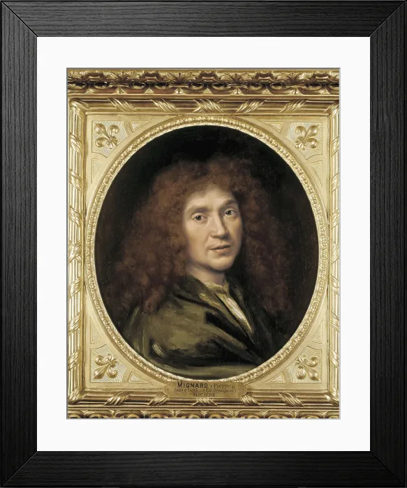 Framed Print : Mignard, Pierre (1612-1695). Molire. 1671. Baroque art. Oil on canvas. FRANCE. Chantilly. Muse Cond (Cond Museum). AISA / Everett Collection**US SALES ONLY**