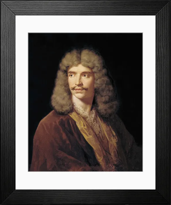 Framed Print : MAUZAISSE, Jean Baptiste (1784-1844). Jean Baptiste Poquelin, called Molire. 1841. FRANCE. Versailles. Palace of Versailles. Portrait after an original by Charles Antoine Coypel