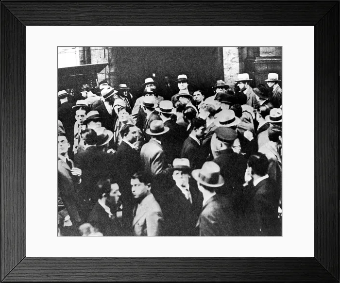 Framed Print : Crowds outside the New York Stock Exchange during crash of 1929.. Courtesy: CSU Archives  /  Everett Collection