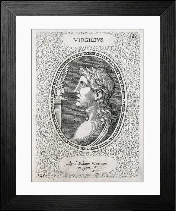 Framed Print : Portrait of Virgil from the book 'Illustrium imagines' (1606). Engraving. SPAIN. Madrid. National Library. AISA / Everett Collection**US SALES ONLY**