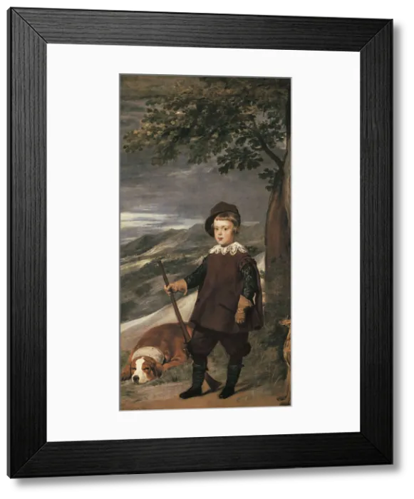 Framed Print : VELAZQUEZ, Diego Rodrguez de Silva (1599-1660). Prince Balthasar Carlos. 1635 - 1636. Portrait. Baroque art. Oil on canvas. SPAIN. Madrid. Prado Museum