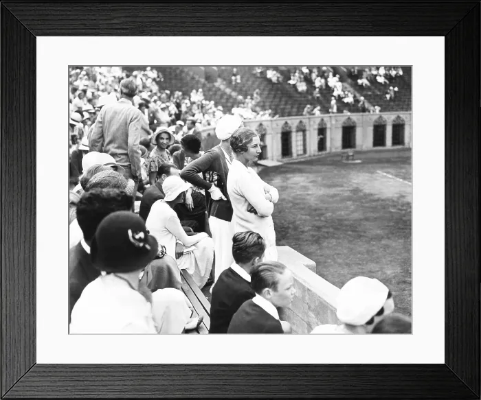 Framed Print : Helen Wills Moody watching tennis match at Forest Hills, Long Island, Aug. 20, 1931. Wills Moody won her U.S Framed Print : Helen Wills Moody watching tennis match at Forest Hills, Long Island, Aug. 20, 1931. Wills Moody won her U.S