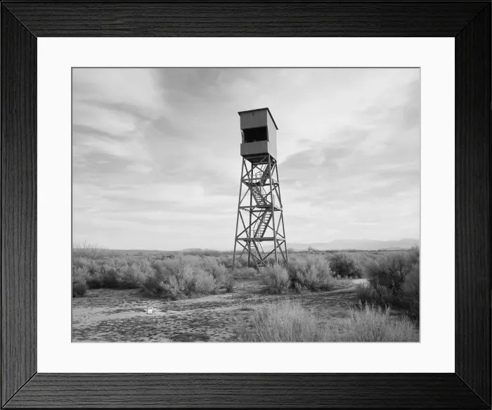 Framed Print : Los Angeles, Edwards Air Force Base, observation tower, south of west end of sled track, Lancaster vicinity, California, circa 1980s Framed Print : Los Angeles, Edwards Air Force Base, observation tower, south of west end of sled track, Lancaster vicinity, California, circa 1980s